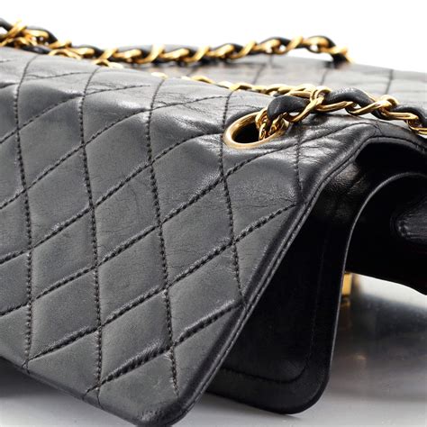 chanel classic double flap bag quilted lambskin medium|vintage Chanel lambskin bag.